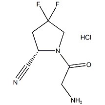 (S)-1-(2-Aminoacétyle)-4,4-difluoropyrrolidine-2-trifluoroacétate de carbonitrile N° CAS :1448440-51-4