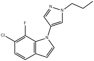 6-Chloro-7-fluoro-1-(1-propyl-1H-pyrazol-4-yl)-1H-indole CAS No. : 1782070-67-0